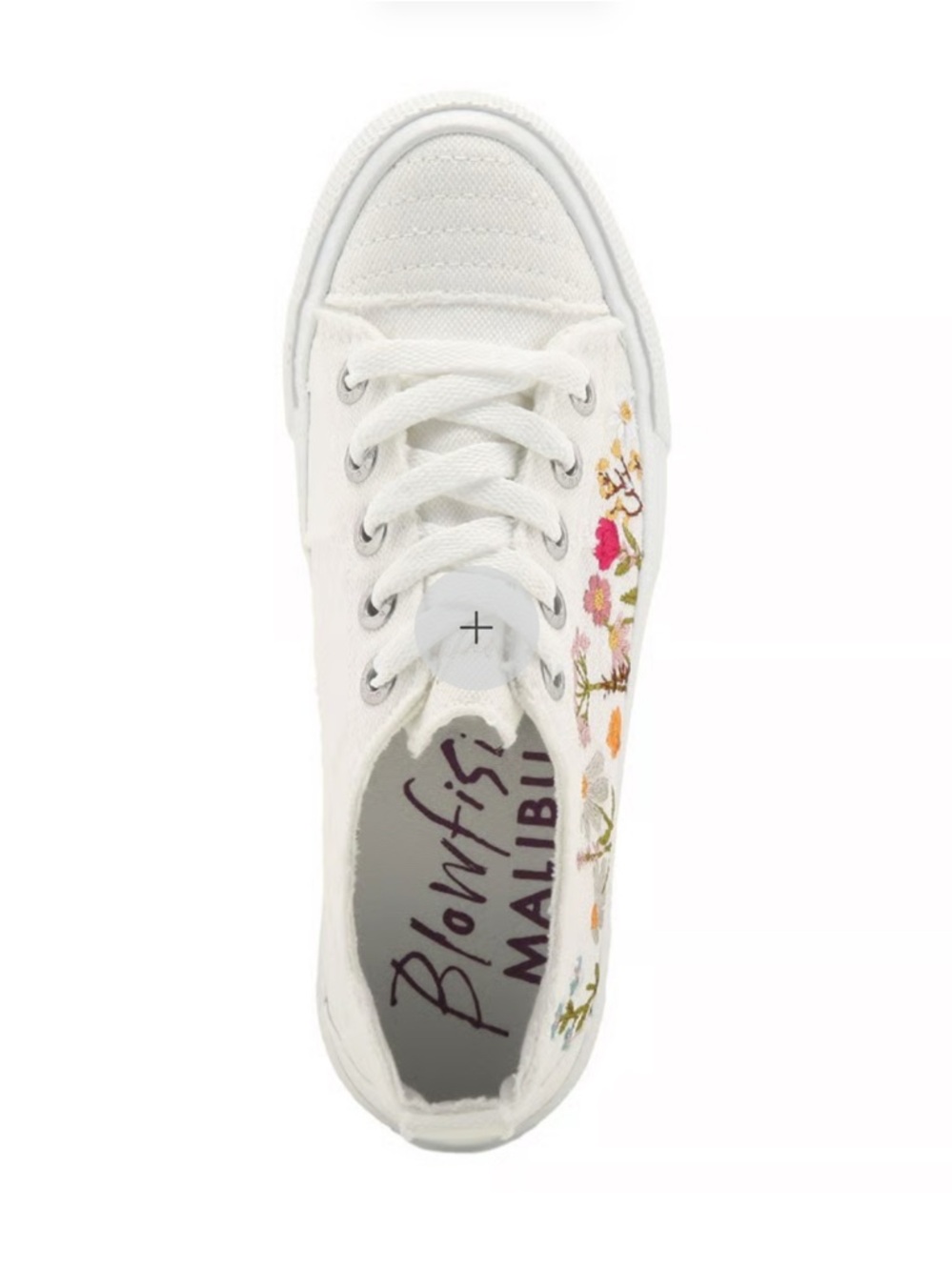 Blowfish Women's Vivid Lace Up Sneaker in White Floral sz 7 VG condition $70R - Picture 3 of 12